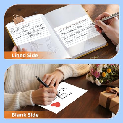 Index Cards 4x6, White Flash Cards, Lined Flashcards Notecards | Note Cards for Studying, 180GSM Study Card, School Supplies, 200 Count, 5 Pack of 40 - color: White-6P, size: 4x6 Inch