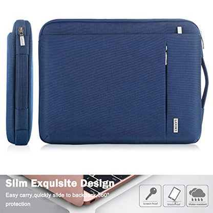 LANDICI 360° Protective Laptop Sleeve 13-14 Inch, Computer Bag Carrying Case for MacBook Air 13 M1/M2, MacBook Pro 13/14, Chromebook 14, Slim, Shockproof, Waterproof, Blue - color: Blue, size: 13-14 Inch