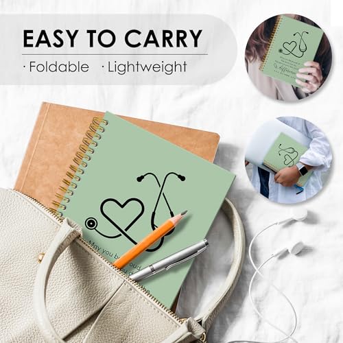 Fewgb Sage Green Nurse Spiral Notebook Gifts, RN Appreciation Thank You Gifts for Nurses Week Hardcover Lined Notebooks Journal for Office Work, Nursing School Student Future Nurse Notebook A5 5.5x8.3 - color: nurse-green
