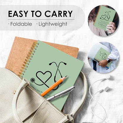 Fewgb Sage Green Nurse Spiral Notebook Gifts, RN Appreciation Thank You Gifts for Nurses Week Hardcover Lined Notebooks Journal for Office Work, Nursing School Student Future Nurse Notebook A5 5.5x8.3 - color: nurse-green