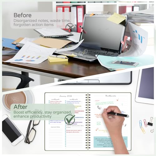 Monthly Planner 2026-2027, 2 Year Calendar 2026-2027 (Jan 2026 - Dec 2027), 7" x 10", 26-27 Monthly Calendar Planner, 24-Month Planning Book for Home School Office Supplies - color: O-Green