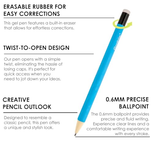 Grabie Erasable Gel Pens, 36 Color 0.7 mm Medium Point Pens | Thermo-Sensitive Gel Ink, Clean Erasing, Smooth Writing, Retractable Design, Quick Drying, Drawing, Journaling, Planner - color: 36 Colors Pens: Multicolor