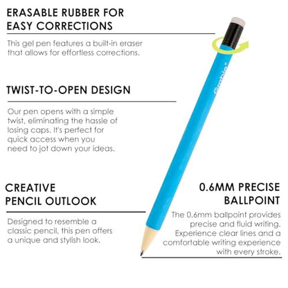 Grabie Erasable Gel Pens, 36 Color 0.7 mm Medium Point Pens | Thermo-Sensitive Gel Ink, Clean Erasing, Smooth Writing, Retractable Design, Quick Drying, Drawing, Journaling, Planner - color: 36 Colors Pens: Multicolor