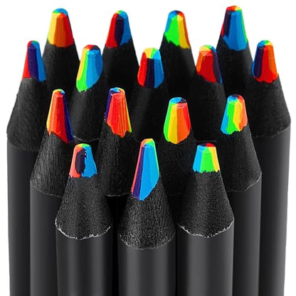 FUAOIS Stocking Stuffers for Kids Teens, 16 Rainbow Kids' Drawing Pencils, Art Supplies for Kid 4-12 Year Old