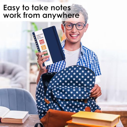 LABUK Spiral Notebook, 160 Pages A5 Lined Hardcover Notebook, 5.5 x 8in Spiral Journal for Women and Man, Work, Writing (Navy Blue) - color: 4-navy blue, style: A5