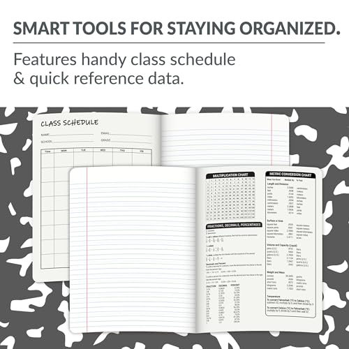 C-Line Composition Notebook, College Ruled, 1 Notebook, Black Marble (22022)