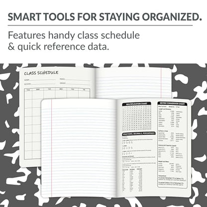 C-Line Composition Notebook, College Ruled, 1 Notebook, Black Marble (22022)