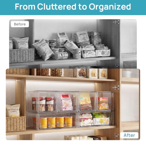 Vtopmart 4 pack Easily Clear Storage Dawers - style: 2 Wide+2 Medium