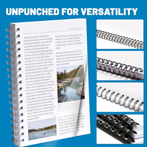 24 Pack 8.5 x 11 Inches PVC Clear Binding Covers, Letter Size 8 Mil Report Cover Sheets for Business Presentation Document Binding Office Supplies, Unpunched, Square Corners