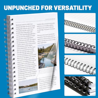 24 Pack 8.5 x 11 Inches PVC Clear Binding Covers, Letter Size 8 Mil Report Cover Sheets for Business Presentation Document Binding Office Supplies, Unpunched, Square Corners