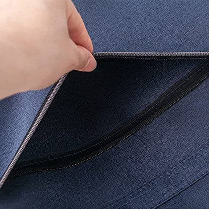 Oxford Zippered Document Bag with Handle File Tote Bag Pouch for Carrying Paper Files Books Filing Folder 1 Pack (Blue) - color: Blue