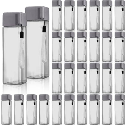 30 Pack Water Bottle Bulk 17 oz Plastic Sports Water Bottles for Kids Adult | Leak Proof Reusable Portable Large Drinking Cups for School Gym Outdoor Fitness,Grey