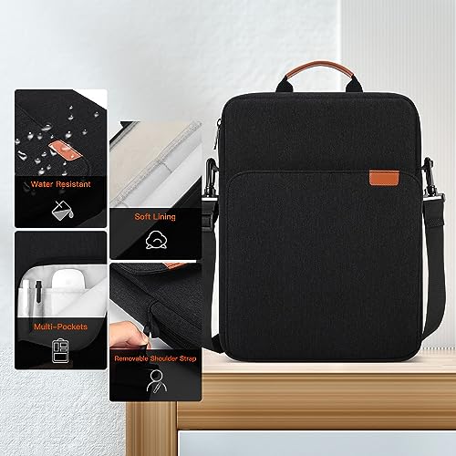 13 inch iPad Sleeve Carrying Bag for 13 inch iPad Pro M5 & Air M4/M3 2026, iPad Pro 12.9, 13.8" Surface Laptop 7th, Padded Trave Tablet Case with Shoulder Strap, Black - color: Black, size: 12.9-14 inch