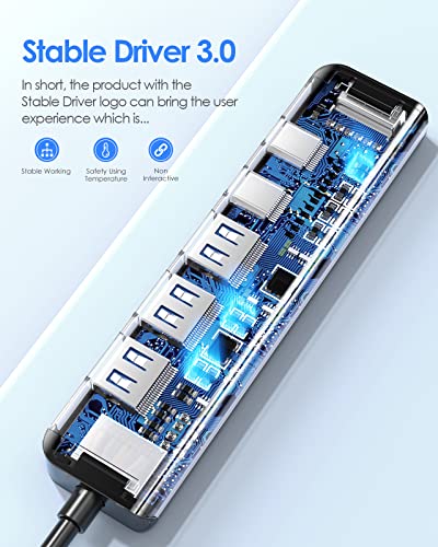 LENTION 6-in-1 USB C Hub, 4K@60Hz HDMI, 100W PD, 3 USB 3.0, USB-C Data | Ideal for Work & Study, Stable Driver 3.0 Adapter, Compatible with macOS, iOS/iPadOS, Windows & ChromeOS (CE35p, Space Gray) - color: Space Gray