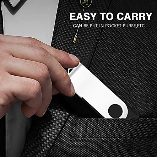 50-Pack of 2GB Bulk Flash Drive EASTBULL FAT32 Thumb Drives Pack (Black) | USB2.0 Metal Thumb Drives Bulk 2G USB Drives Pack with 50 Lanyards for Data Storage - size: 2GB, style: 50-Pack