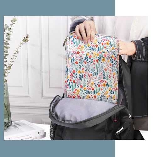 TiMOVO 9-11" Tablet Sleeve Bag for iPad 11-inch A16 2025, iPad 10.9"/10.2"| Air 11 Inch/5th/4th Gen. 10.9", Galaxy Tab A9+/A11Plus 11", Protective Bag with Pocket, Flowers - color: Ac-Flowers, size: 9-11 Inch