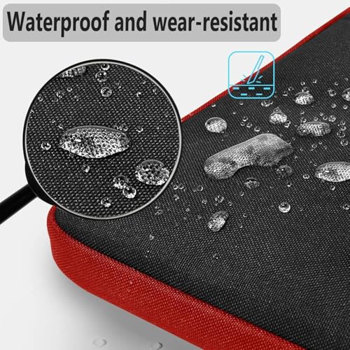 Hseok Laptop Shoulder Bag 15-15.6 inch Shockproof Water-Resistant HandBag with Small Case Compatible with MacBook Pro Neo 16" M5 M4 M3 M2 M1, Mac Pro Air 15", XPS 15/16, Most 15" 15.6" 16",Red Zipper - color: Red Zipper, size: 15"-15.6"