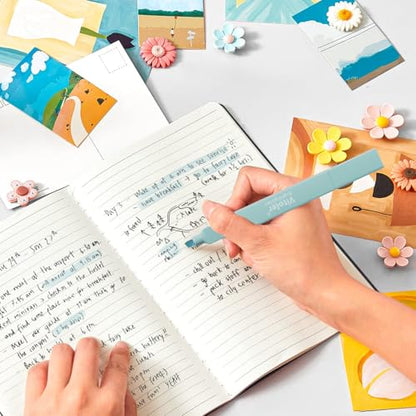 Piochoo Highlighters,8Pcs Bible Highlighters,Dual Tip Office Accessories for Journaling Planner Notes School Supplies