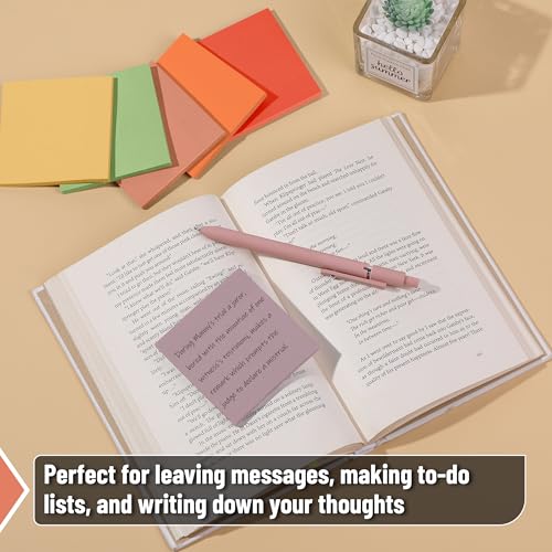 Mr. Pen- Sticky Notes, 3"x3", 12 Pads, 600 Sheets, Colorful | Sticky Notes Bulk, Self-Stick Note Pads, Perfect for Office, School, Home, Study & Organization - color: Harvest Ember