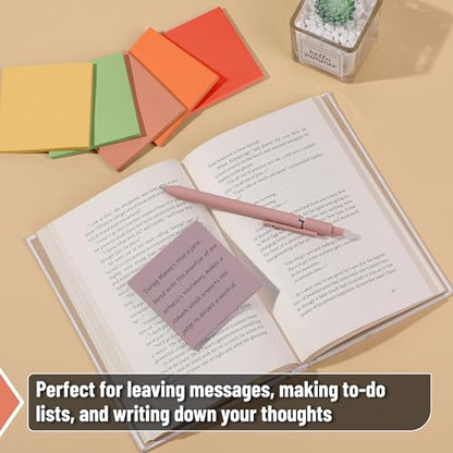 Mr. Pen- Sticky Notes, 3"x3", 12 Pads, 600 Sheets, Colorful | Sticky Notes Bulk, Self-Stick Note Pads, Perfect for Office, School, Home, Study & Organization - color: Harvest Ember