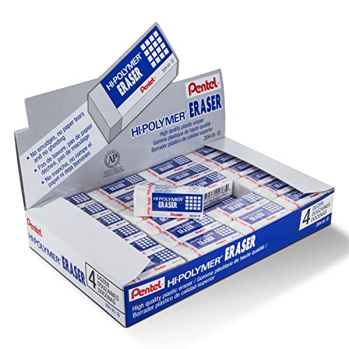 Pentel Hi-Polymer Block Eraser, Small, Box of 48 (ZEH-05) - size: 48 Pack