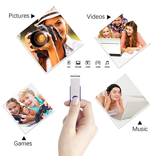 Aiibe 50Pcs 4GB Flash Drive Bulk USB Flash Drive 4GB 50 Pack USB 2.0 Thumb Drives Memory Stick USB Drive, Blue - color: 50PCS Blue, size: 4GB