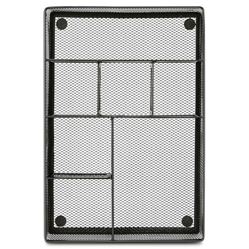 shenee Desk Drawer Organizer Tray,Drawer Organizer for Office and Home,Desk Organizer with Drawers,7 Compartments,Non-Slip Desk Organizers (Black, 12.3" L x 8.3" W x 1.8" H) - size: 12.3" L x 8.4" W x 1.8"H