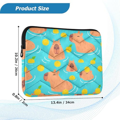 Cute Capybara Laptop Sleeve - 13/14 inch Waterproof Computer Bag for Women & Men - color: Cute Capybara