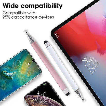 2-in-1 Stylus Pen for Touch Screen, 3pcs High Precision Universal Stylus Pen for iPad Compatible with Apple, iPhone, iPad, Android, Microsoft Tablets, Phones