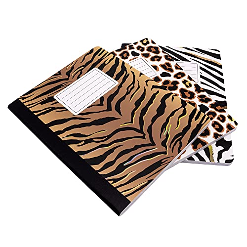 Pukka Pad, Composition Notebooks - 3 Pack of Journals Featuring 140 Pages of College Ruled 80GSM Paper with Sturdy Cover Stock - 9.75 x 7.5in - Wild - color: Wild, size: 3 Pack