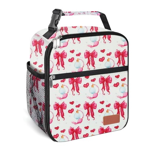 Lunch Box for Men & Women Durable Lunch Bag for Adults Reusable Small Lunchbox Bowknot - color: Bowknot
