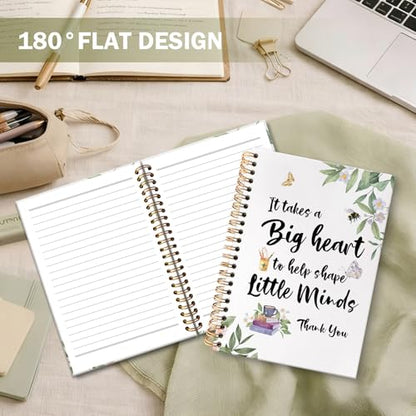 Teacher Appreciation Gifts Spiral Notebook Journal, End of Year Teacher Graduation Gifts for Teachers Journal for Notes Planning, Maestra for Notes Taking, 5.5 X 8.3 Inch - color: Thank you02