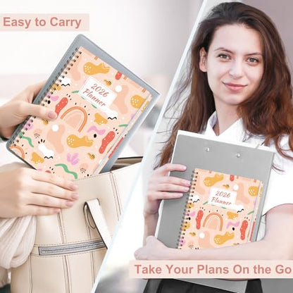 2026 Planner, Weekly and Monthly Calendar Planner Agenda, Jan 2026 - Dec 2026, Planning Academic Book, Office Desk Accessories and School Supplies - A5 (6.3'' x 8.5'') - color: C-Colorful Capers