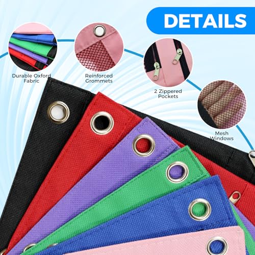 36Pcs Pencil Pouch for 3 Ring Binder - Pen Case 3 Hole Pencil Pouch Zipper Bag Holder Bulk Accessories Clear Window Aesthetic Organizer Pockets