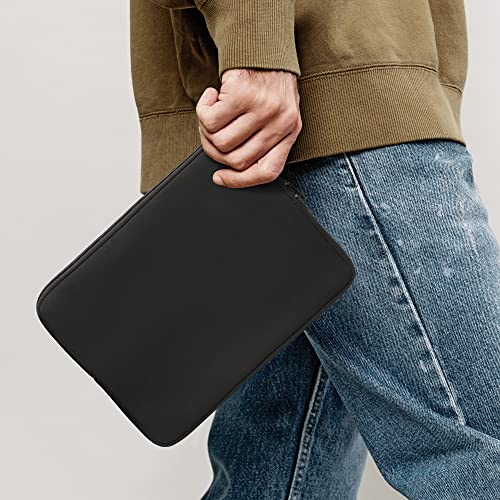 kwmobile Neoprene Pouch Compatible with 12,4"-12,9" Tablet - Universal Sleeve Case Cover with Zipper for Tablet - Black - color: black, size: 12,4"-12,9" Tablet