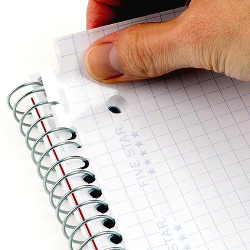 Five Star Reinforced Insertable Graph Ruled Notebook Paper, 6 Pack, White, 8.5 x 11, 75 Sheets per Pack - size: 6 Pack