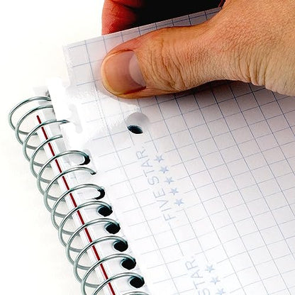 Five Star Reinforced Insertable Graph Ruled Notebook Paper, 6 Pack, White, 8.5 x 11, 75 Sheets per Pack - size: 6 Pack