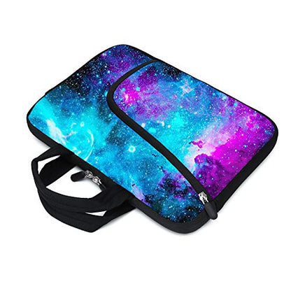 Blue Galaxy Neoprene Laptop Case - 11.6" & 12.2" Fits MacBook Air, Samsung, Acer, HP Ultrabook & Chromebook - Two Pockets, Handle & Tablet Sleeve - color: Blue galaxys