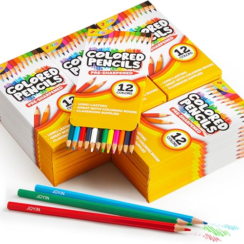 JOYIN 432 Count Colored Pencils Bulk, Colored Pencils for Kids 3+, 12 Colors, 36 Packs, Pre-sharpened Coloring Art Supplies, School Supplies