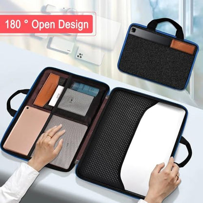 Hseok Laptop Case 13.3-14 Inch Sleeve,TSA Shockproof Computer Handbag,Compatible with MacBook Neo/Pro 14 M5/M4/M3/M2/M1,All Models 13.3" MacBook Air/Pro,XPS 13/14,Most 13-14 Notebooks,Black-Blue - color: Black-blue