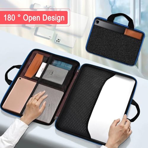 Hseok Laptop Case 13.3-14 Inch Sleeve,TSA Shockproof Computer Handbag,Compatible with MacBook Neo/Pro 14 M5/M4/M3/M2/M1,All Models 13.3" MacBook Air/Pro,XPS 13/14,Most 13-14 Notebooks,Black-Blue - color: Black-blue