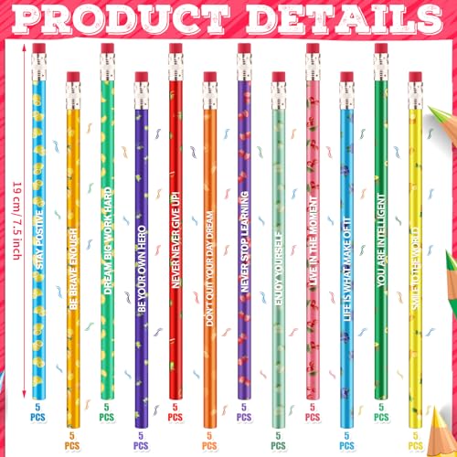 Gersoniel 120 Pcs Scented Pencils Bulk for Kids Inspirational Motivational Cute Fun Fruit Wood Graphite Pencils with Erasers for School Classroom Office Students Girls Boys Gifts Supplies