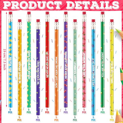 Gersoniel 120 Pcs Scented Pencils Bulk for Kids Inspirational Motivational Cute Fun Fruit Wood Graphite Pencils with Erasers for School Classroom Office Students Girls Boys Gifts Supplies