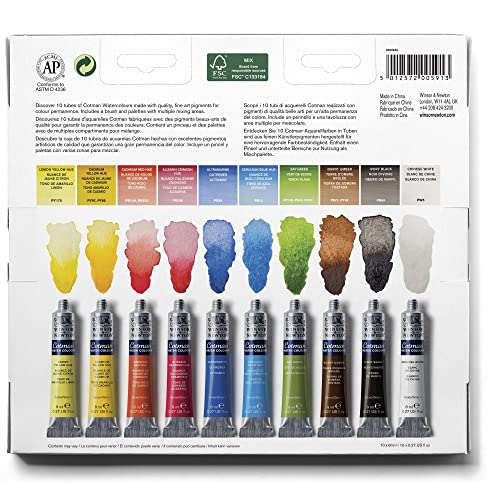 Winsor & Newton Cotman Watercolor Paint Set, 12 Colors Palette Set, 8ml (0.27-oz) Tubes w/ Brush - style: 13 Piece Palette Set 8ml