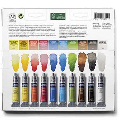 Winsor & Newton Cotman Watercolor Paint Set, 12 Colors Palette Set, 8ml (0.27-oz) Tubes w/ Brush - style: 13 Piece Palette Set 8ml
