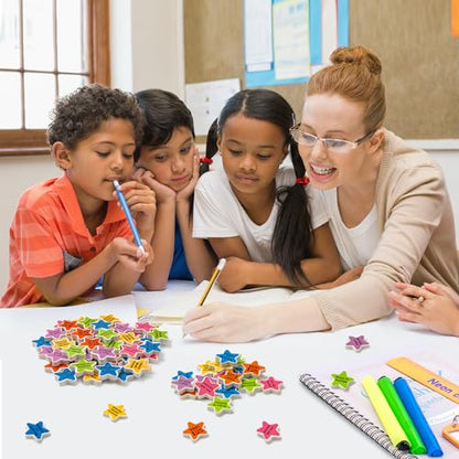 Pencil Eraser for Student Reward Classroom Prizes Birthday Gift Filler Supplies (Motivational Star-Shaped-120pcs)