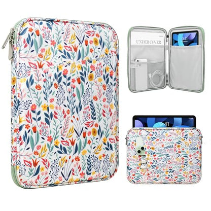 TiMOVO 9-11" Tablet Sleeve Bag for iPad 11-inch A16 2025, iPad 10.9"/10.2"| Air 11 Inch/5th/4th Gen. 10.9", Galaxy Tab A9+/A11Plus 11", Protective Bag with Pocket, Flowers - color: Ac-Flowers, size: 9-11 Inch