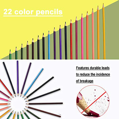 Darnassus 132-Piece Art Set, Deluxe Professional Color Set, Creating Gift Box, Art Set Crafts Drawing Painting Christmas Kit for Kids and Adult, Girls Boys - color: Galaxy Theme