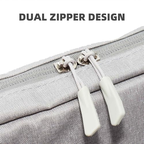 Laptop Carrying Case for 13/14/15 Inch Laptops & Tablets - Double Compartment Shockproof Adjustable Strap Durable & Stylish Business Travel School Bag -Grey - color: Grey