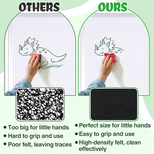 24Pcs Strong Magnetic Dry Erase Eraser, Classroom Must Haves, Star | 4 Color Mini Whiteboard Eraser, Classroom Essentials for Kindergarten, Prek, Elementary, Office - style: Star